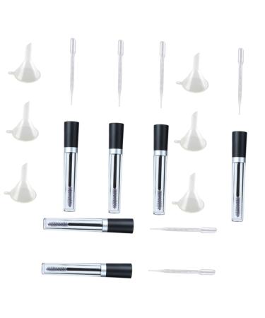 WOONEKY 2 18pcs Clear Mascara Black Mascara Tube Eyebrow Applicator Bottle Empty Mascara Tube