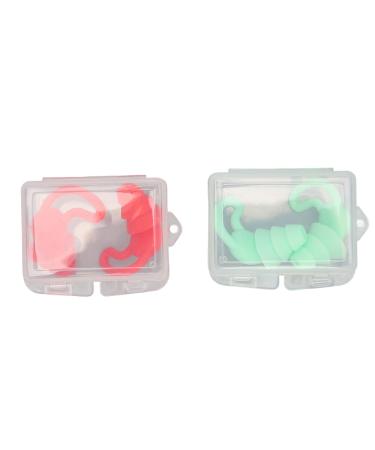 Sleeping Ear Tips Waterproof Washable 2 Pair Silicone Noise Reduction Earplugs Sound Insulation for Home Travel