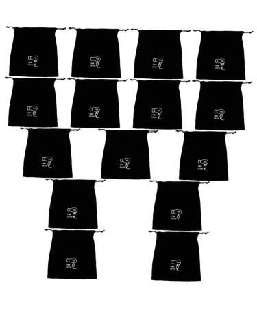 Healeved 15 Pcs Hair Dryer Storage Bag Hairdryer Hair Tool Organizer Makeup Bag Large Flannel Black
