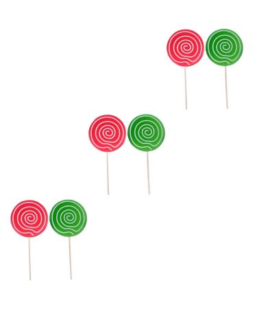 Alipis 6 Pcs Christmas Sto The Gift Models Kids Toys Christmas Lollipop Ornament Peg with Hook Children Playthings Decorative Lollipop Photo Prop Wedding Photo Props Candy Fake Food Nail