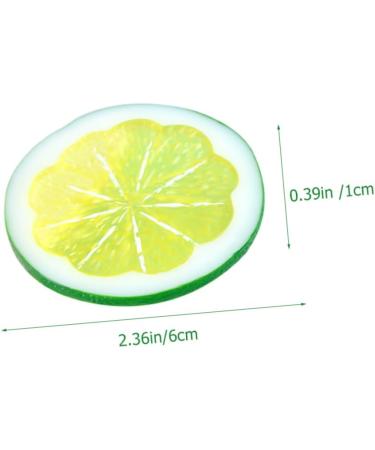 Alipis 6pcs Artificial Lime Simulation Fruits Simulated Fruit Model Faux Lemon Slices Lemon Slices for Soap Lifelike Lemon Props Lemon Slices Artificial Ornament Filling Orange Slices Pvc - Buy Online on SooperMarket.com