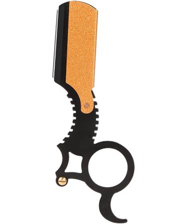 Premium Incaled Razor Puzzle Game Stainless Steel Straight Edge Mustache Cleaner for Camping Travel and Salons Black Gold Edition - Buy Online on SooperMarket.com