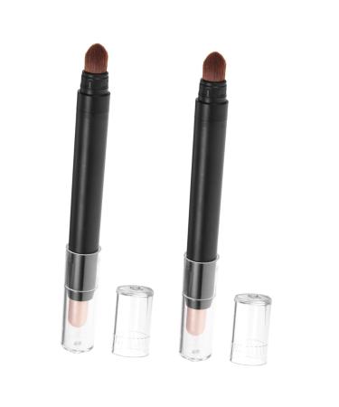 HAPINARY 2pcs Eyeshadow Makeup Eye Makeup Brush Make up Brushes Eyeshadow Makeup Eyeshadow Brushes Abs Black