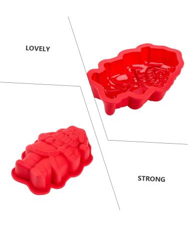 MAGICLULU 2 Pcs Baking Mold Silicone Molds Homemade Cake Mold Xmas Cake Making Mold Large Cake Mold Food Grade 18.2X11.5X3CM As Shown - Buy Online on SooperMarket.com