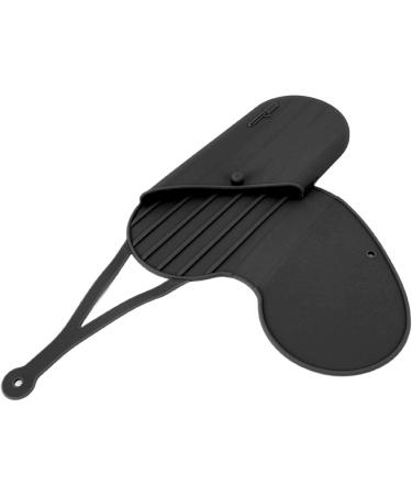 Portable Silicone Heat Resistant Mat & Pouch for Hair Styling Tools - Curling Iron & Straightener Cushion (Black) - International Shipping - Buy Online on SooperMarket.com