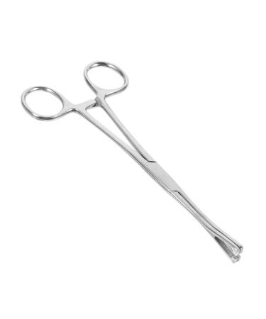 CORHAD Reptile Feeding Clip Reptile Tongs Feeding Reptile Tools Stainless Steel Silver