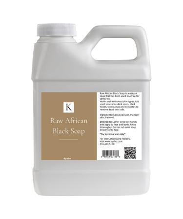 African Black Soap Liquid 32 oz. | 100% Pure Natural Raw Organic Soap from Ghana | Body Wash Face Cleanser Hair Shampoo & Conditioner
