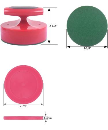 Plastic Air Hockey Strikers and Pucks Set - 2 Pushers and 6 Pucks Replacement for Game Tables - Buy Online on SooperMarket.com