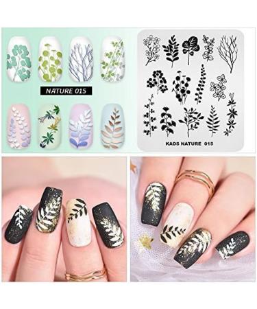 KADS Stamping Plates Leaf Nature Nail Art Image Plate (NA015) | Nail Design Tools - Buy Online on SooperMarket.com