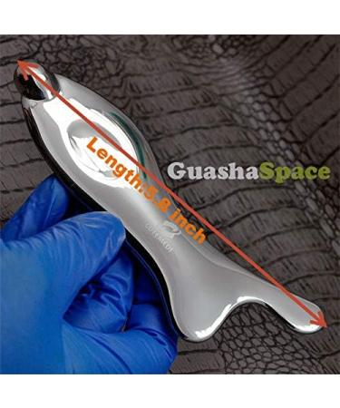 GuashaSpace Medical Grade Stainless Steel Soft Tissue Physical Therapy Chiropractic Sports injuries Therapy Gua Sha Tool Guasha Scraping Tool (ST015 Type) - Buy Online on SooperMarket.com