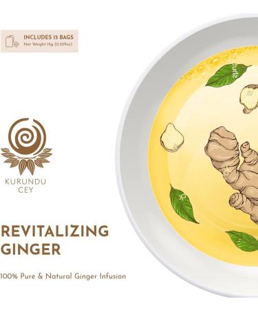 KURUNDU CEY | 100% Natural & Pure Ginger Infusion | Perfect For After Meals | Help Build Digestive Fire | Hot & Cold Infusion | Herbal Tea | Caffeine & Sugar Free | 20 Sachets - Buy Online on SooperMarket.com