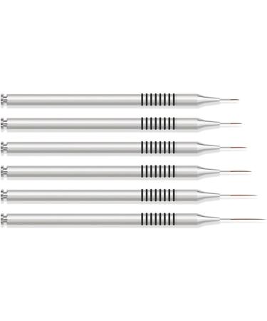 JSGHGDF 6Pcs Art Brush Striping Thin Long Line Dotting Drawing Pen Gel Polish Painting Metal Handle Striper - Buy Online on SooperMarket.com