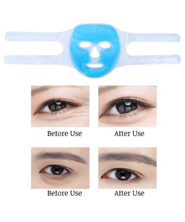 Reusable Hot Cold Gel Facial Mask - Skin Tightening & Fatigue Relief | Eye Relaxation & Cooling Therapy - Buy Online on SooperMarket.com