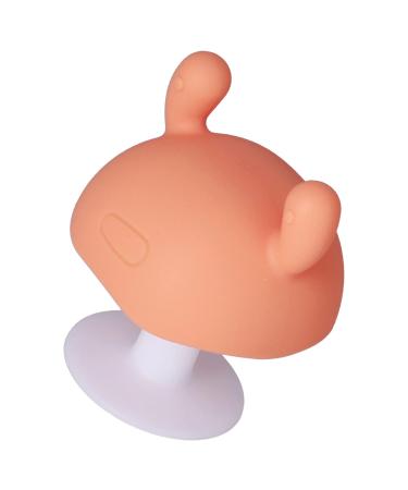 Baby Teething Toy - Food Grade Silicone Teether Mushroom Shaped for Infants Over 4 Months - Pink (Orange) - Buy Online on SooperMarket.com