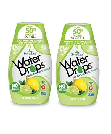 Sweetleaf Stevia Natural Water Drops Lemon Lime, 1.62 Ounce (Pack of 2)