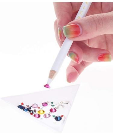 20pcs Wax Pencil for Rhinestones Nail Tools Rhinestones Picker Pencil Crayons Pencils Nail Rhinestones Nail Art Tools Nail Point Pen Dotting Pen Wooden White Manicure Dot Pen - Buy Online on SooperMarket.com