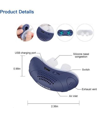 Automatic Snore Stopper for Men and Women - Extra Strength Anti Snoring Solution - Nasal Dilator Nose (Blue) - Buy Online on SooperMarket.com