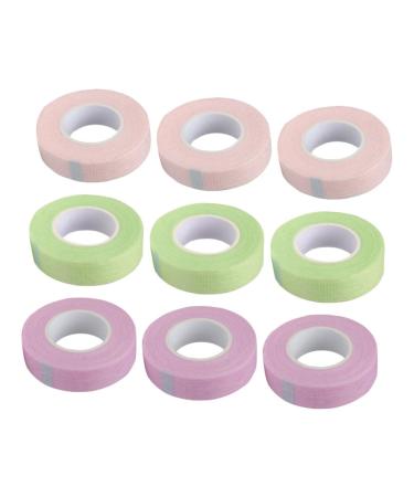 Didiseaon 9 Rolls Lash Tape Under Eye Tapes Medical Adhesive Tape Grafting Eyelash Tool Eyelash Supplies Adhesive Lash Tape Non-woven Fabric Eyelash Curler Breathable
