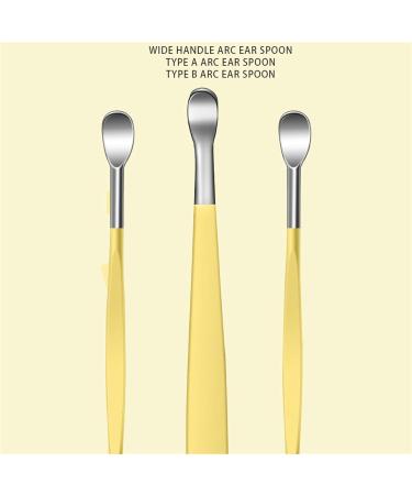 HEIMEABI Spring Earwax Cleaner Tool Set | 6Pcs 360 Spiral Design | Ear Wax Removal Kit with Storage Bag | Self Care Gifts - Yellow One Size - Buy Online on SooperMarket.com
