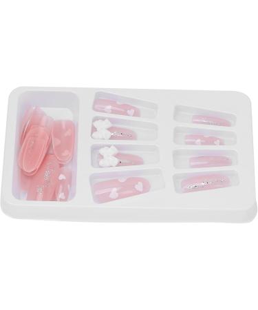 Full Cover False Nail Pink Bow Fake Nails Pink Love Press On Nails Coffin Medium Length Ballerina Nail Art Tips Sets Artificial Nails Press On False Nail Tips - Buy Online on SooperMarket.com