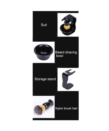 3 Pieces Shaving Brush Set | Complete Shaving Kit for Men | Beard Brush & Safety Stand - Buy Online on SooperMarket.com