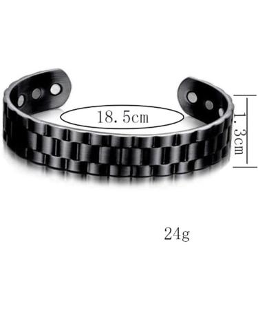 Biancat Prostapower Magnetic Copper Band Copper Bracelet for Men Magnetic Bracelets for Men Copper Ion Wristband(Black) - Buy Online on SooperMarket.com