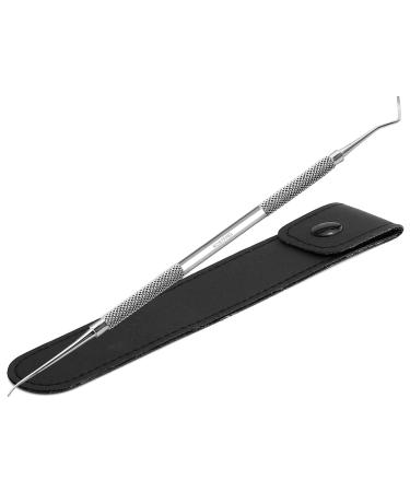 Corn lifter foot care stainless steel foot care instrument with medium-length fine ends-nail lifter nail care double instrument pedicure instrument with case.Specialist retail quality is just curved