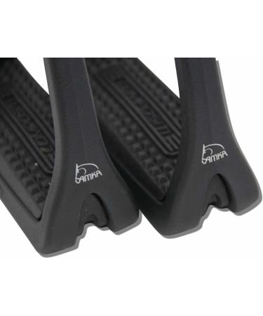 Compositi Amka Plastic Stirrup Profiles for Children & Adolescents - Shock Absorbing Moisture-Resistant Black Elastomer Insert | International Shipping - Buy Online on SooperMarket.com