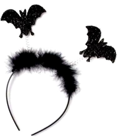 Halloween Black Glitter Bat Headband Boppers Fancy Dress Alice Hair Band for Women Girls by Glitz4Girlz - Buy Online on SooperMarket.com