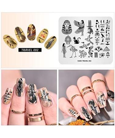 KADS Nail Stamping Plate Egypt Travel Templates for Manicure - TR002 - Buy Online on SooperMarket.com