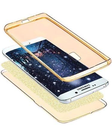 Uposao Samsung Galaxy J3 2017 J330 360 Glitter Shell Case - Transparent Silicone Full Body Protective Cover with Rhinestones - Buy Online on SooperMarket.com