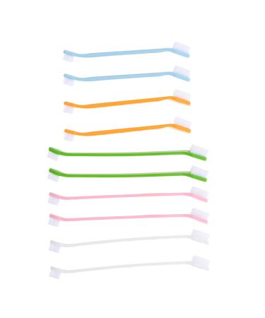 NOLITOY 20 pcs Oral Supplies for Dual-head Teeth Cleaning Pets Small Handheld Puppy Brush Pet Dog