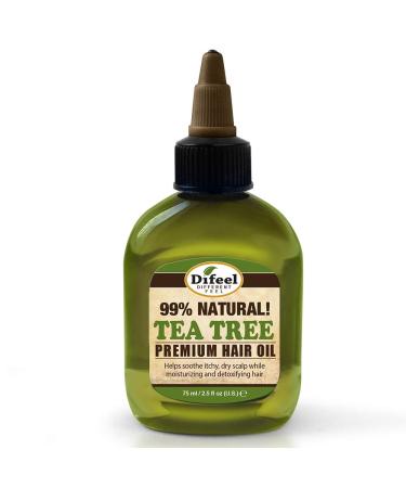 Difeel Premium Natural Hair Oil - Tea Tree Oil for Dry Scalp 2.5 Ounce 3-Pack