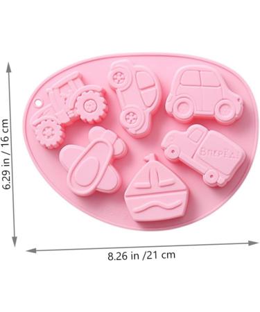Alipis 2pcs Silicone Baking Mold Silicone Molds Fruit Tray Vehicle Chocolate Mold 3D Mousse Fondant Mold 21x16cm Pink - Buy Online on SooperMarket.com