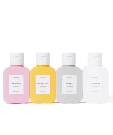 Travel Toiletries Bottles Travel Shampoo and Conditioner Bottles Travel Bottles Leak Proof TSA Approved BPA Free Refillable Travel Liquid Bottle Set (Summer Fusion)