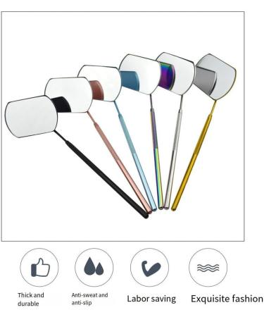 Dajidafu Eyelash Mirror Magnifying Beauty Tool Extension Tools Accessory for Check False Eyelashes Stainless Steel Durable Black - Buy Online on SooperMarket.com
