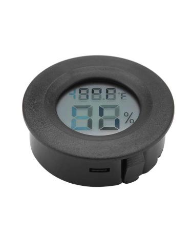 Mini Digital Hygrometer Thermometer | Indoor Humidity Temperature Monitor with Large LCD Display and Backlight for Reptile - Black - Buy Online on SooperMarket.com