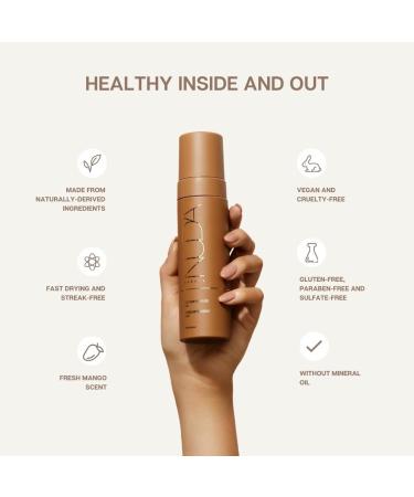 Nuda Self Tanning Mousse | Lightweight & Cruelty-Free Sunless Tanner | Dark Bronzing Lotion - 190mL - Buy Online on SooperMarket.com