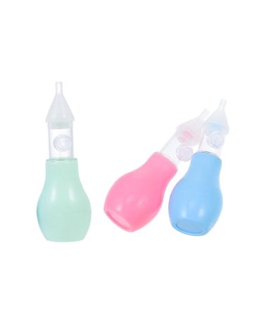 Hemoton Baby Suction Bowls 3pcs Anti Reflux Nasal Aspirator Baby Nose Suction Kids Nasal Aspirator Anti-Reflux Silica Gel Clearer Child Baby Nose Aspirator