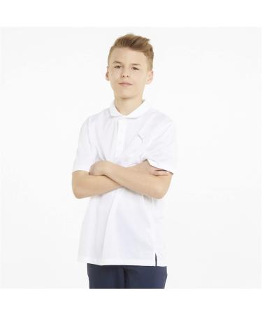 Puma Boys Essential Polo Shirt - Bright White Size 140 | Kids Polo Shirt for School & Play - Buy Online on SooperMarket.com