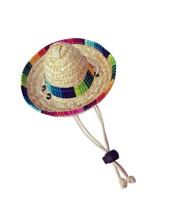 1 PCS Pet Straw Hat Funny Mini Mexican Hats Mexican Sombrero Cap Dog Sombrero Hat for Fiesta Carnival Mexican Theme Party Decorations Dogs Cats Party Favors