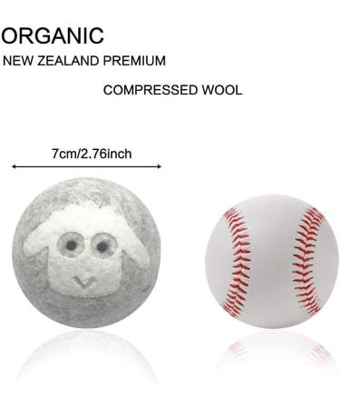 Wool Drying Ball 3 inches XL 100% New Zealand Wool Organic Reusable Natural Fabric Softener Low Allergy Infant Safety - Buy Online on SooperMarket.com