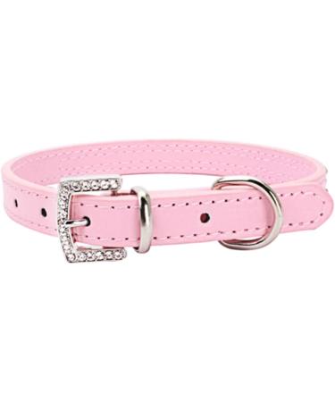 THAIN Rhinestone Dog Cat Collar - Bling Diamond Crown Decoration - Pink - XS (8-10) - Small Medium Large Dogs - Buy Online on SooperMarket.com