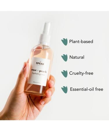 Rose + Peach Hydrating Mist - Natural Moisturizer for Sensitive Skin | 100ml | Hydrate Soften & Calm - Buy Online on SooperMarket.com