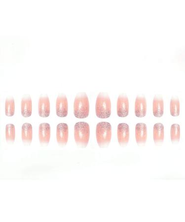 SIUSIO 240 Pcs Ombre French Coffin Nails - Full Cover UV Top Coat Acrylic Nail Art Tips Set (Holo Glitter) - Ship Worldwide - Buy Online on SooperMarket.com