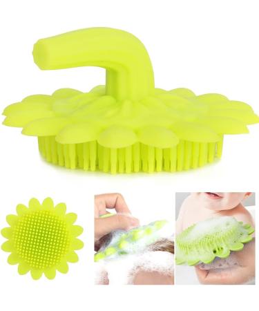Baby Bath Brush Evenly Distributed Skin-Friendly And Comfortable Baby Silicone Bath Brush Materials Soft Silicone Child Education(green) - Buy Online on SooperMarket.com