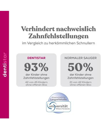 Dentistar Silikon Night Schnuller Set - Size 3 (14+ Months) - Luminous Baby Pacifiers - Dental Approved - Made in Germany - Moon & Blue Design - Buy Online on SooperMarket.com