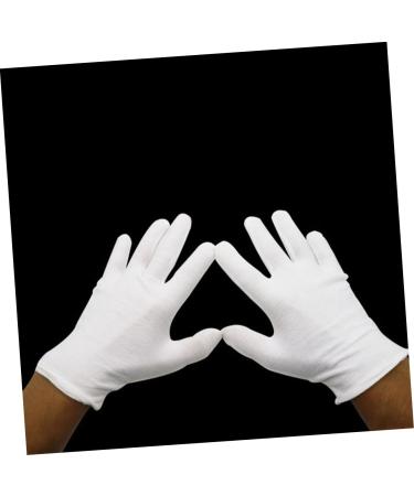 Healeved 48 Pairs White Cotton Gloves Jewelry Touching Gloves Key Hider Outdoor Washable Cotton Gloves Utility Work Gloves Mittens Tires Elastic Gloves Miss Wen Wan Labor Protection Cotton - Buy Online on SooperMarket.com