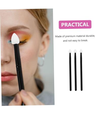 PLAFOPE 3pcs Makeup Brush Makeup Applicator Sponges Makeup Black Plastic Handle - Buy Online on SooperMarket.com