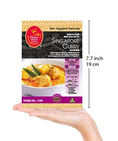 Prima Taste Singapore Curry Sauce Kit 11.30 oz - Pack of 4 | Authentic Singaporean Flavors - Buy Online on SooperMarket.com